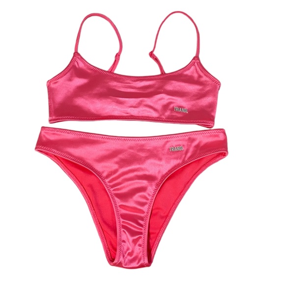 triangl swimwear Swim Triangl Mylos Pop Pink Bikini Set Poshmark